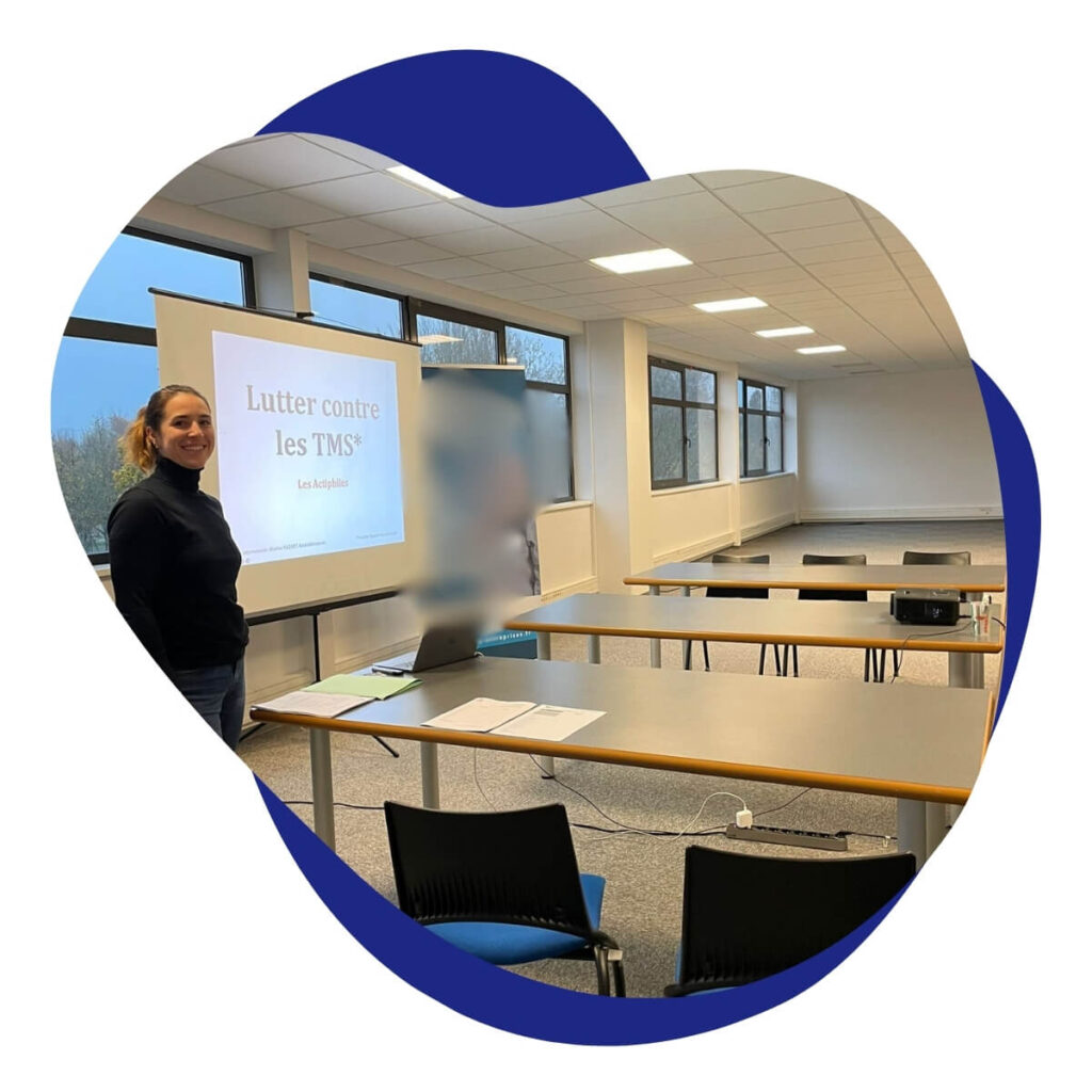 Atelier TMS animé par des kinésithérapeutes auprès de collaborateurs en entreprise